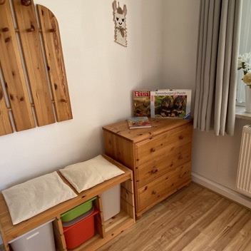 Alpaka-Zimmer Spielecke
